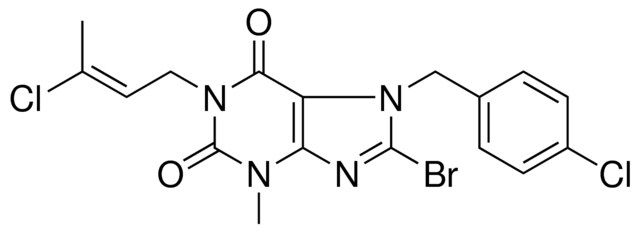 8-BR-7-(4-CL-BZL)-1-(3-CHLORO-BUT-2-ENYL)-3-METHYL-3,7-DIHYDRO-PURINE-2,6-DIONE