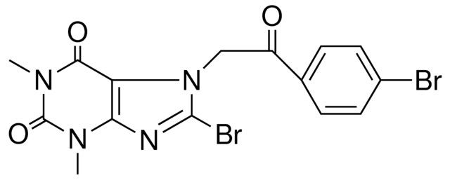 8-BR-7-(2-(4-BR-PHENYL)-2-OXO-ETHYL)-1,3-DIMETHYL-3,7-DIHYDRO-PURINE-2,6-DIONE