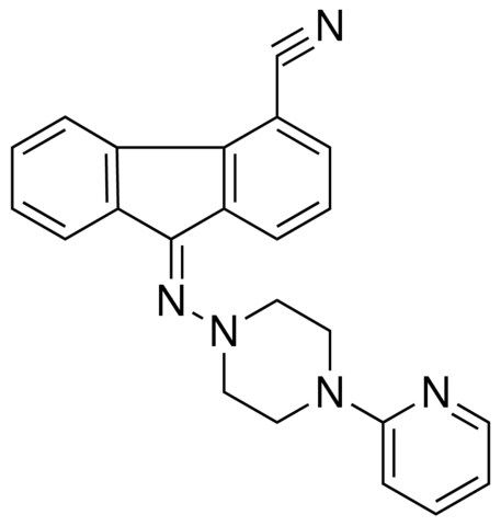 9-((4-(2-PYRIDINYL)-1-PIPERAZINYL)IMINO)-9H-FLUORENE-4-CARBONITRILE