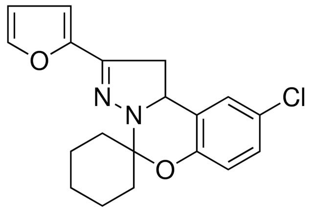 9-CHLORO-2-(FURAN-2-YL)-1,10B-DIHYDROSPIRO[BENZO[E]PYRAZOLO[1,5-C][1,3]OXAZINE-5,1'-CYCLOHEXANE]