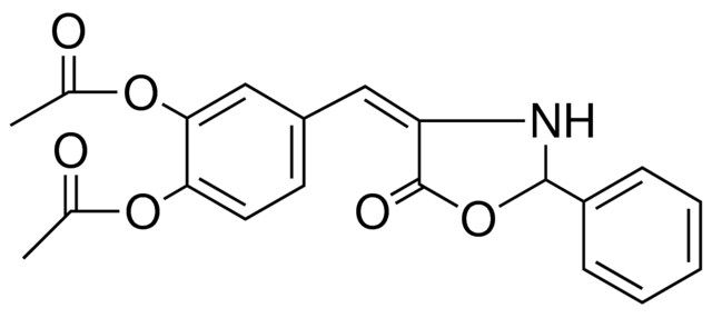 ACETIC ACID 2-ACETOXY-4-(5-OXO-2-PHENYL-OXAZOLIDIN-4-YLIDENEMETHYL)-PHENYL ESTER