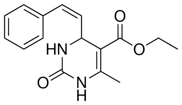 6-ME-2-OXO-4-STYRYL-1,2,3,4-TETRAHYDRO-PYRIMIDINE-5-CARBOXYLIC ACID ETHYL ESTER