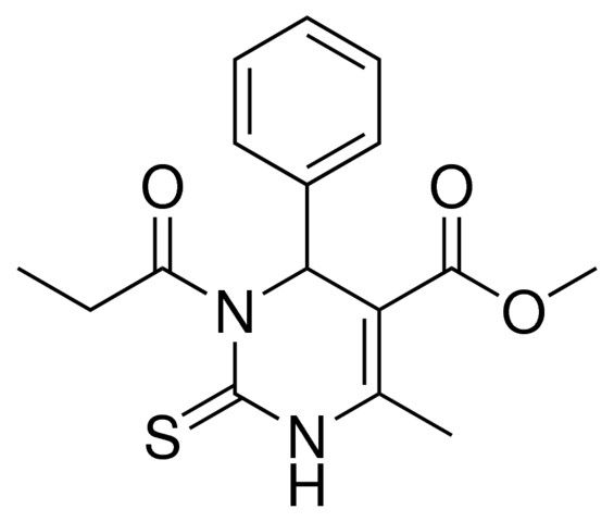 6-ME-4-PH-3-PROPIONYL-2-THIOXO-1,2,3,4-4H-PYRIMIDINE-5-CARBOXYLIC ACID ME ESTER