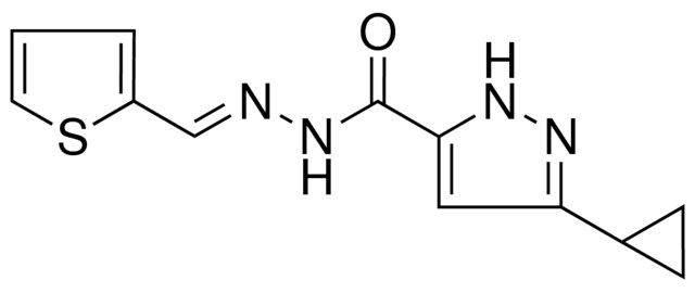 5-CYCLOPROPYL-2H-PYRAZOLE-3-CARBOXYLIC ACID THIOPHEN-2-YLMETHYLENE-HYDRAZIDE