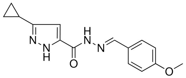 5-CYCLOPROPYL-2H-PYRAZOLE-3-CARBOXYLIC ACID (4-METHOXY-BENZYLIDENE)-HYDRAZIDE