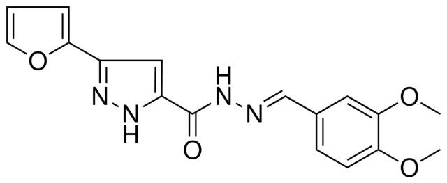 5-FURAN-2-YL-2H-PYRAZOLE-3-CARBOXYLIC ACID (3,4-DIMETHOXY-BENZYLIDENE)-HYDRAZIDE