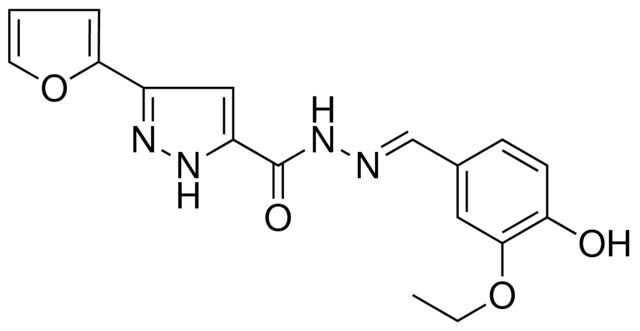 5-FURAN-2-YL-2H-PYRAZOLE-3-CARBOXYLIC ACID (3-ETHOXY-4-HO-BENZYLIDENE)-HYDRAZIDE