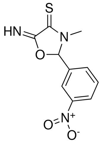 5-IMINO-3-METHYL-2-(3-NITROPHENYL)-4-OXAZOLIDINETHIONE