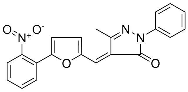 5-ME-4-(5-(2-NITRO-PH)-FURAN-2-YLMETHYLENE)-2-PHENYL-2,4-DIHYDRO-PYRAZOL-3-ONE