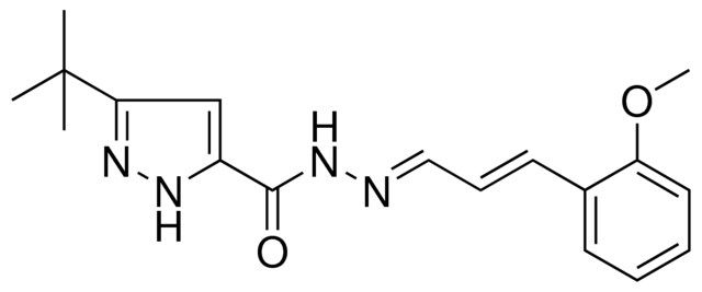 5-TERT-BU-2H-PYRAZOLE-3-CARBOXYLIC ACID (3-(2-MEO-PHENYL)-ALLYLIDENE)-HYDRAZIDE