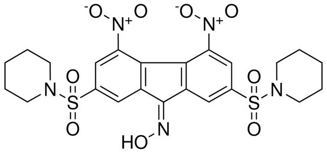 4,5-DINITRO-2,7-BIS-(PIPERIDINE-1-SULFONYL)-FLUOREN-9-ONE OXIME