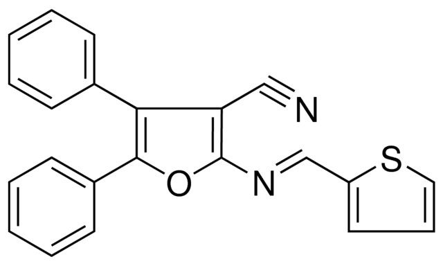 4,5-DIPHENYL-2-((THIOPHEN-2-YLMETHYLENE)-AMINO)-FURAN-3-CARBONITRILE