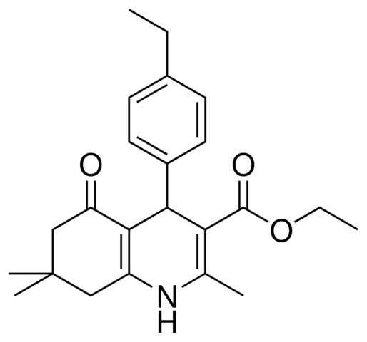 4(4-ET-PH)2,7,7-TRI-ME-5-OXO-1,4,5,6,7,8-6H-QUINOLINE-3-CARBOXYLIC ACID ET ESTER