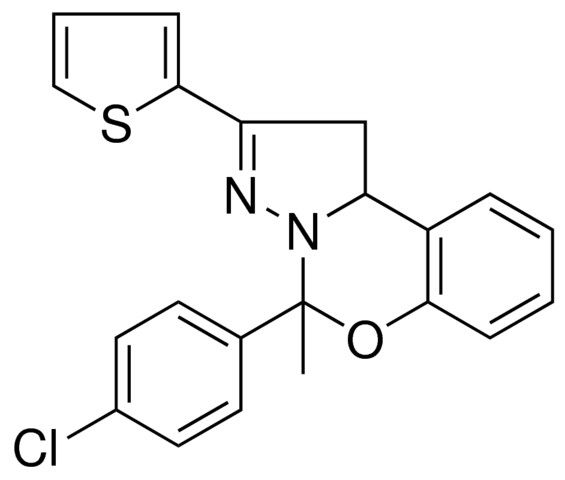 4(4-CL-PH)4-ME-2-THIOPHEN-2-YL-1,9B-2H-5-OXA-3,3A-DIAZA-CYCLOPENTA(A)NAPHTHALENE