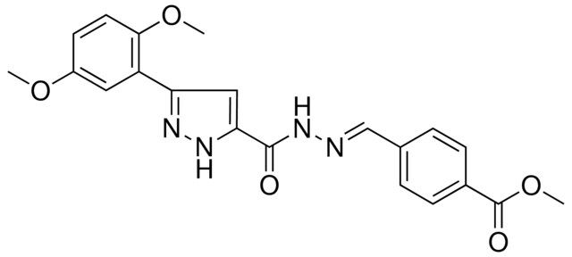 4((5-(2,5-DI-MEO-PH)2H-PYRAZOLE-3-CARBONYL)HYDRAZONOMETHYL)BENZOIC ACID ME ESTER