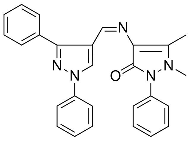 4((1,3-DI-PH-1H-PYRAZOL-4-YLMETHYLENE)-AMINO)1,5-DI-ME-2-PH-1,2-2H-PYRAZOL-3-ONE