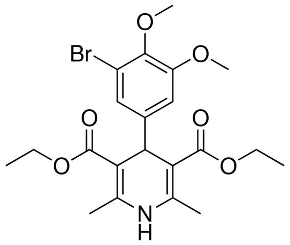 4(3-BR-4,5-DI-MEO-PH)2,6-DI-ME-1,4-2H-PYRIDINE-3,5-DICARBOXYLIC ACID DI-ET ESTER