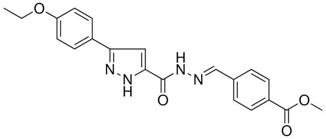 4((5-(4-ETHOXY-PH)-2H-PYRAZOLE-3-CARBONYL)-HYDRAZONOMETHYL)BENZOIC ACID ME ESTER