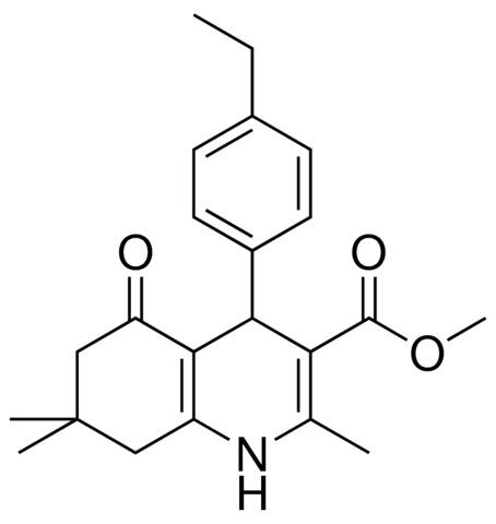 4(4-ET-PH)2,7,7-TRI-ME-5-OXO-1,4,5,6,7,8-6H-QUINOLINE-3-CARBOXYLIC ACID ME ESTER