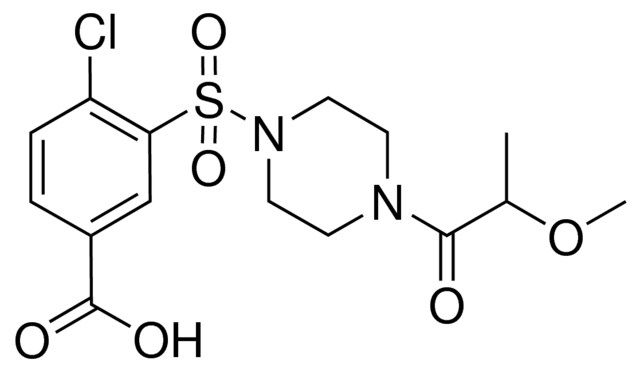 4-CHLORO-3-((4-(2-METHOXYPROPANOYL)-1-PIPERAZINYL)SULFONYL)BENZOIC ACID