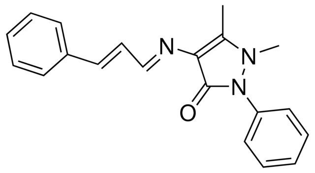 4-CINNAMYLIDENEAMINO-2,3-DIMETHYL-1-PHENYL-3-PYRAZOLIN-5-ONE