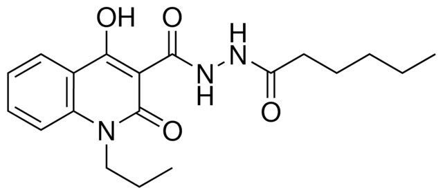 4-HO-2-OXO-1-PR-1,2-DIHYDRO-QUINOLINE-3-CARBOXYLIC ACID N'-HEXANOYL-HYDRAZIDE