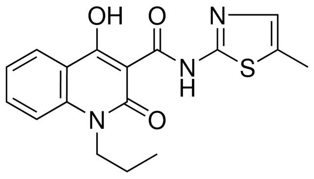 4-HO-2-OXO-1-PR-1,2-2H-QUINOLINE-3-CARBOXYLIC ACID (5-METHYL-THIAZOL-2-YL)-AMIDE