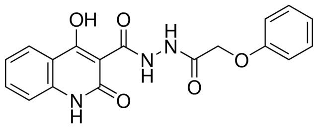 4-HO-2-OXO-1,2-DIHYDRO-QUINOLINE-3-CARBOXYLIC ACID N'-PHENOXYACETYL-HYDRAZIDE