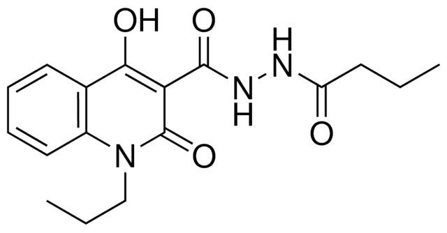 4-HO-2-OXO-1-PROPYL-1,2-DIHYDRO-QUINOLINE-3-CARBOXYLIC ACID N'-BUTYRYL-HYDRAZIDE