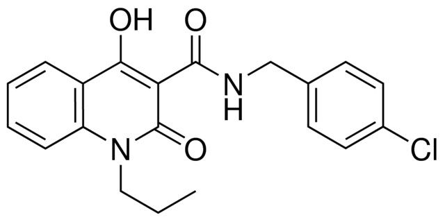 4-HO-2-OXO-1-PROPYL-1,2-DIHYDRO-QUINOLINE-3-CARBOXYLIC ACID 4-CHLORO-BENZYLAMIDE