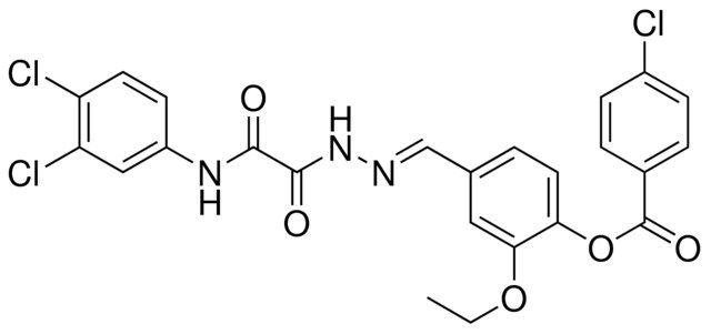 4-(2-((3,4-DICHLOROANILINO)(OXO)AC)CARBOHYDRAZONOYL)-2-ETHOXY-PH 4-CL-BENZOATE