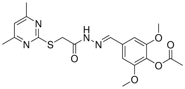 4-(2-(((4,6-DI-ME-2-PYRIMIDINYL)THIO)AC)CARBOHYDRAZONOYL)-2,6-DI-MEO-PH ACETATE