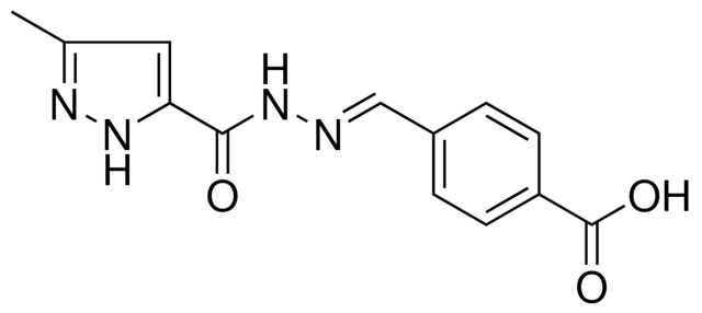 4-(2-((3-METHYL-1H-PYRAZOL-5-YL)CARBONYL)CARBOHYDRAZONOYL)BENZOIC ACID