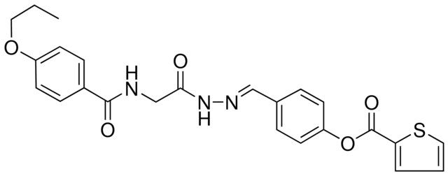 4-(2-(((4-PROPOXYBENZOYL)AMINO)AC)CARBOHYDRAZONOYL)PHENYL 2-THIOPHENECARBOXYLATE