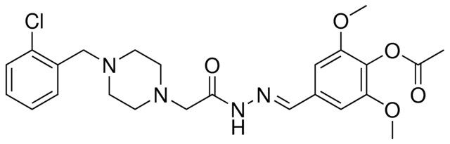 4-(2-((4-(2-CL-BENZYL)-1-PIPERAZINYL)AC)CARBOHYDRAZONOYL)-2,6-DI-MEO-PH ACETATE