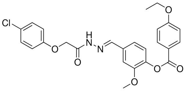 4-(2-((4-CHLOROPHENOXY)ACETYL)CARBOHYDRAZONOYL)-2-METHOXYPHENYL 4-ETHOXYBENZOATE