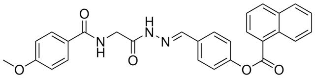 4-(2-(((4-METHOXYBENZOYL)AMINO)ACETYL)CARBOHYDRAZONOYL)PHENYL 1-NAPHTHOATE