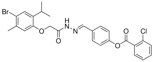 4-(2-((4-BR-2-ISOPROPYL-5-METHYLPHENOXY)AC)CARBOHYDRAZONOYL)PH 2-CHLOROBENZOATE