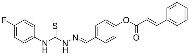 4-(2-((4-FLUOROANILINO)CARBOTHIOYL)CARBOHYDRAZONOYL)PHENYL 3-PHENYLACRYLATE