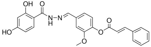 4-(2-(2,4-DIHYDROXYBENZOYL)CARBOHYDRAZONOYL)-2-METHOXYPHENYL 3-PHENYLACRYLATE