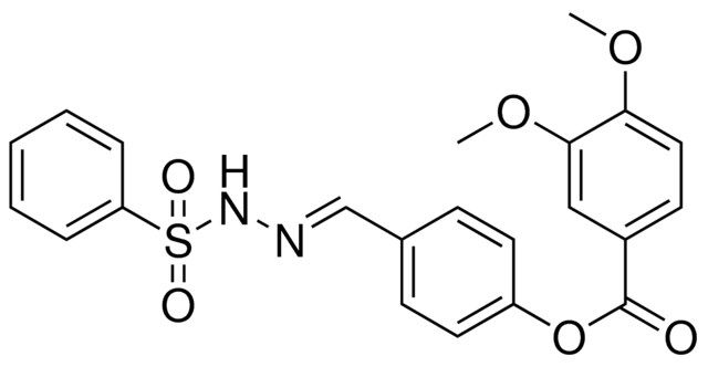 4-(2-(PHENYLSULFONYL)CARBOHYDRAZONOYL)PHENYL 3,4-DIMETHOXYBENZOATE