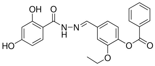 4-(2-(2,4-DIHYDROXYBENZOYL)CARBOHYDRAZONOYL)-2-ETHOXYPHENYL BENZOATE