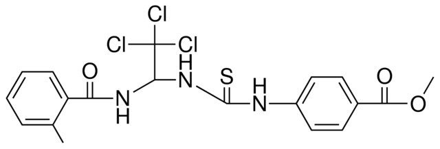 4-(3-(2,2,2-TRICHLORO-(2-ME-BENZOYLAMINO)-ET)-THIOUREIDO)-BENZOIC ACID ME ESTER