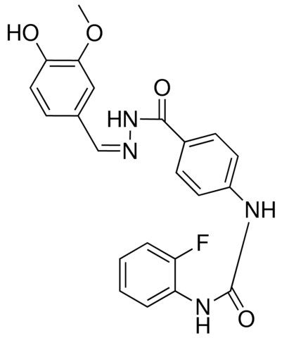 4-(3-(2-FLUOROPHENYL)UREIDO)BENZOIC (4-HYDROXY-3-METHOXYBENZYLIDENE)HYDRAZIDE