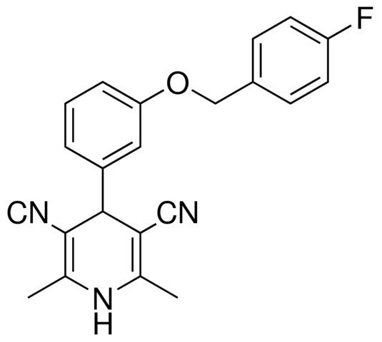 4-(3-((4-FLUOROBENZYL)OXY)PHENYL)-2,6-DIMETHYL-1,4-DIHYDRO-3,5-PYRIDINEDICARBONITRILE