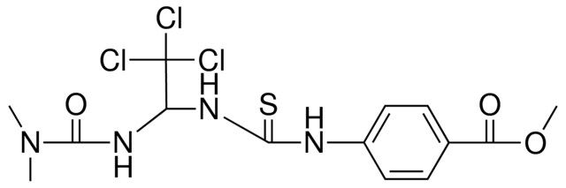 4-(3-(2,2,2-TRICHLORO-1-(DIMETHYL-UREIDO)-ET)-THIOUREIDO)-BENZOIC ACID ME ESTER