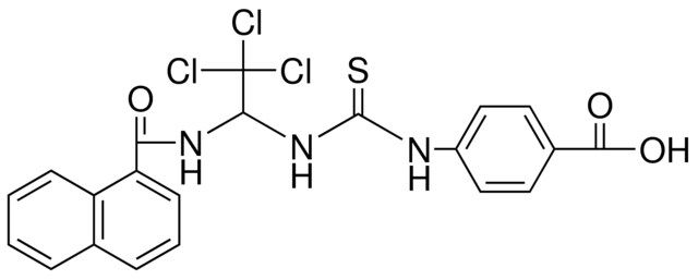 4-(3-(TRICHLORO-1-((NAPHTHALENE-1-CARBONYL)-AMINO)-ET)-THIOUREIDO)-BENZOIC ACID