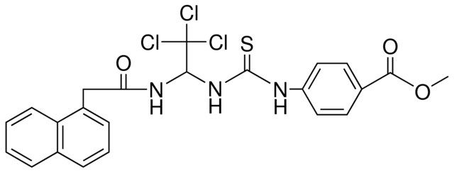 4-(3-(TRICHLORO-1-(NAPHTHALEN-YL-AC-AMINO)-ET)-THIOUREIDO)-BENZOIC ACID ME ESTER