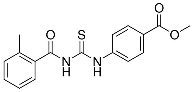 4-(3-(2-METHYL-BENZOYL)-THIOUREIDO)-BENZOIC ACID METHYL ESTER