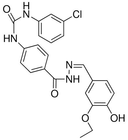 4-(3-(3-CHLOROPHENYL)UREIDO)BENZOIC (3-ETHOXY-4-HYDROXYBENZYLIDENE)HYDRAZIDE